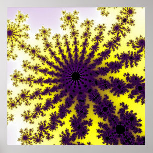 Affiche Éclatement jaune et violet
