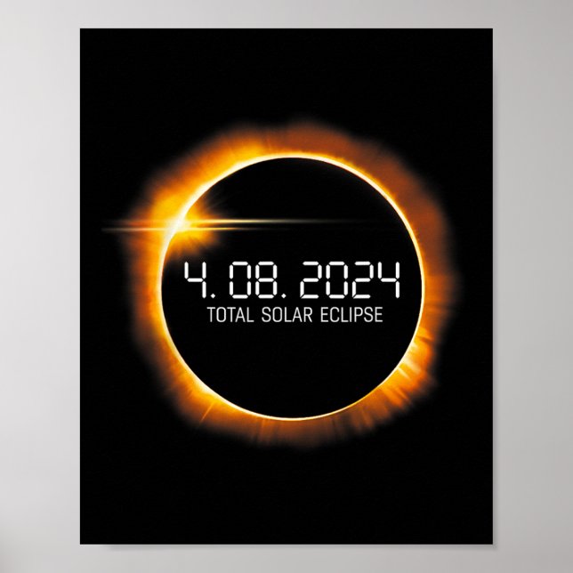 Affiche Eclipse 2024 Avril 8 Totalité Hommes Femmes Enfant (Devant)
