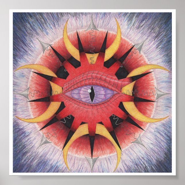Affiche Éclipse abstraite (Devant)