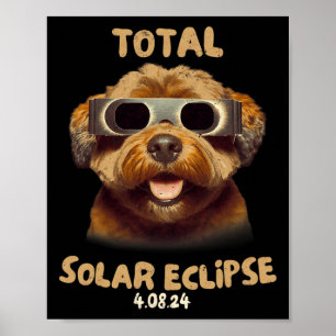 Affiche Eclipse Chien Portant Des Éclipses Solaires
