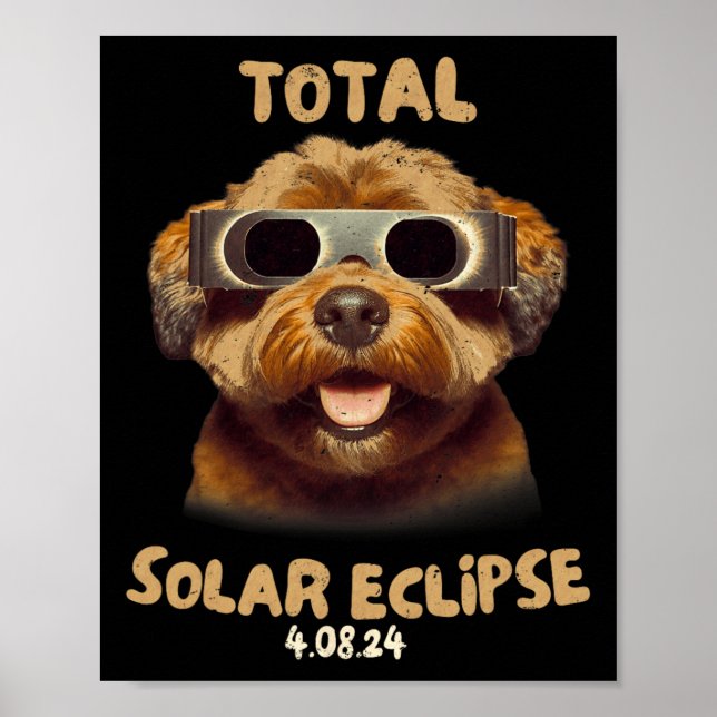 Affiche Eclipse Chien Portant Des Éclipses Solaires (Devant)