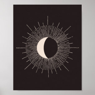 Affiche Éclipse de la lune Abstraite