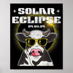 Affiche Éclipse drôle Amérique Totalité Totale Solaire