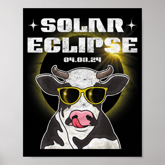 Affiche Éclipse drôle Amérique Totalité Totale Solaire (Devant)