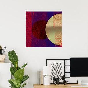 Affiche Éclipse lunaire - abstrait