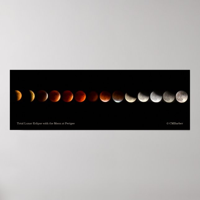 Affiche Éclipse lunaire totale avec la lune à Perigee (Devant)