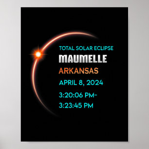 Affiche Eclipse Maumelle Arkansas Total Solaire Eclipse 20