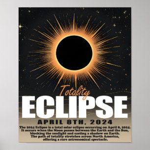 Affiche Éclipse solaire 2024