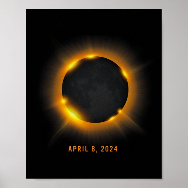 Affiche Éclipse solaire 2024 (Devant)