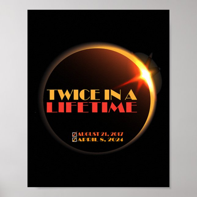 Affiche Éclipse solaire 2024 Éclipse solaire 2024 040824 E (Devant)