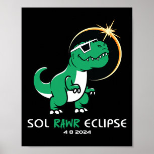 Affiche Éclipse solaire 2024 Éclipse totale 8 avril Sol Ra