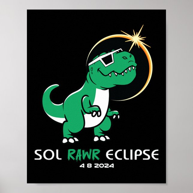 Affiche Éclipse solaire 2024 Éclipse totale 8 avril Sol Ra (Devant)