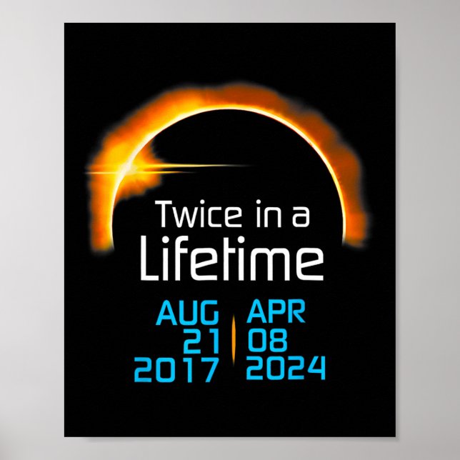 Affiche Éclipse Solaire 2024 Joli Éclipse Solaire Enfants (Devant)