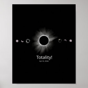 Affiche Éclipse solaire 2024 Totalité