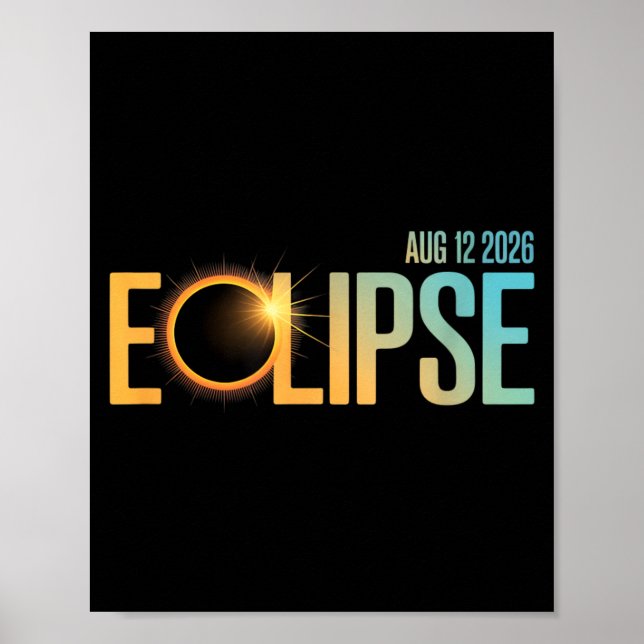 Affiche Éclipse solaire 2026 Éclipse 12 août 2026 Ciel (Devant)