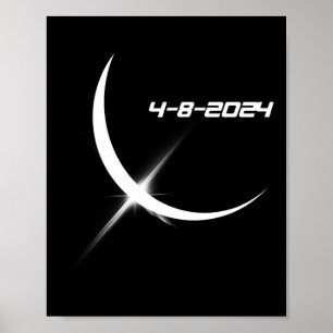 Affiche Éclipse solaire 8 avril 2024