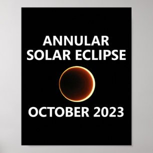 Affiche Éclipse solaire annuelle octobre 14 octobre Nevada