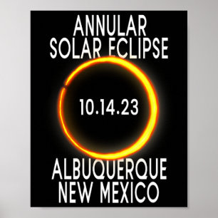 Affiche Éclipse solaire annuelle T - Albuquerque Nouveau-M