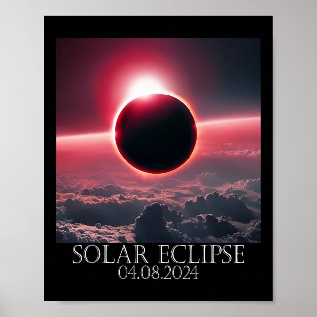 Affiche Éclipse solaire Avril 2024 04.08.24 (Devant)