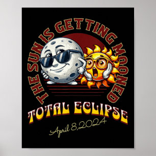Affiche Éclipse Solaire Avril 2024 Le Soleil Se Développe