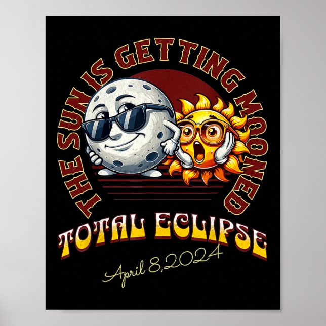 Affiche Éclipse Solaire Avril 2024 Le Soleil Se Développe (Devant)