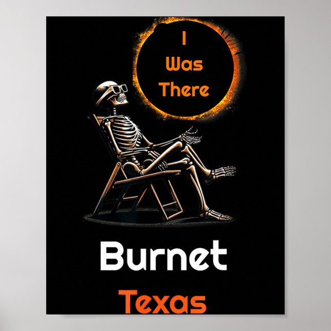 Affiche Éclipse solaire Burnet Texas là (Devant)