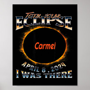 Affiche Éclipse solaire Carmel Indiana là