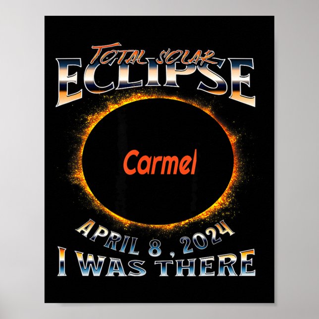 Affiche Éclipse solaire Carmel Indiana là (Devant)