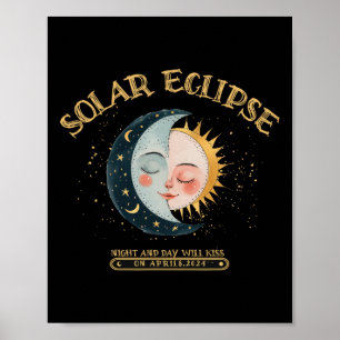 Affiche Eclipse solaire Conception 4.08.24 Éclipse solaire