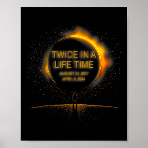 Affiche Éclipse Solaire Drôle Deux Fois Dans La Vie 2024 S