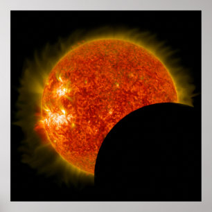 Affiche Éclipse solaire en cours