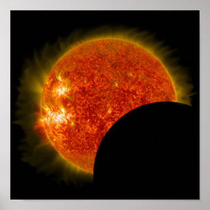 Affiche Éclipse solaire en cours