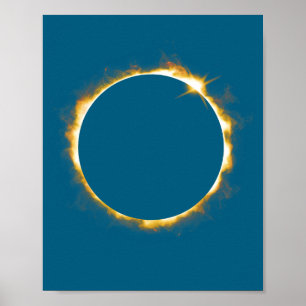 Affiche Éclipse solaire graphique 21 août 2017