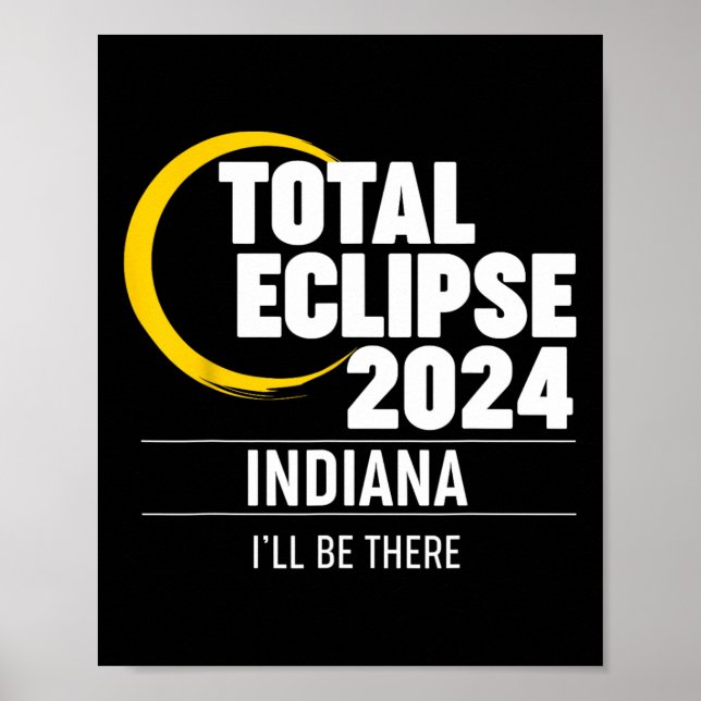 Affiche Éclipse solaire Indiana 2024 (Devant)