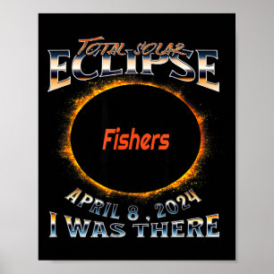 Affiche Éclipse solaire Je Fishers Indiana Là