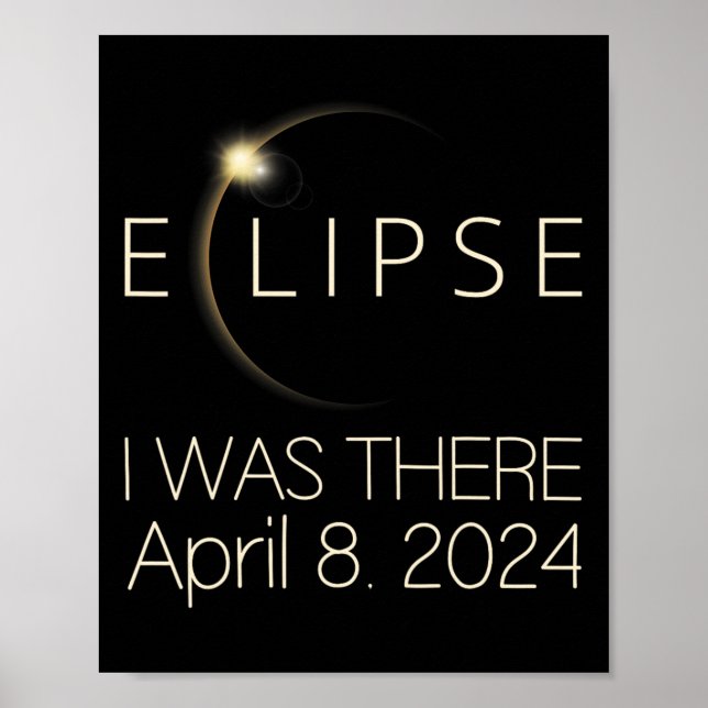 Affiche Éclipse Solaire J'Y Étais Avril 8 2024 Total Solai (Devant)