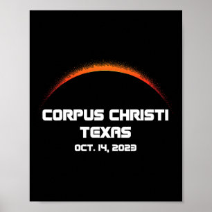 Affiche Éclipse Solaire S Corpus Christi Automne