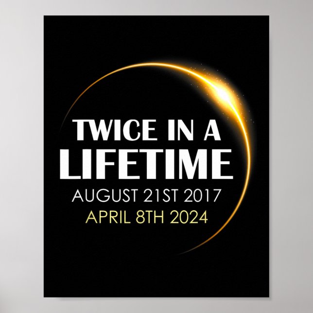 Affiche Éclipse Solaire S'Amuser Deux Fois Dans La Vie 202 (Devant)