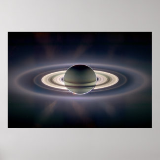 Affiche Éclipse solaire Saturne