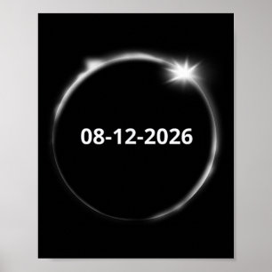 Affiche Éclipse solaire totale 12 août 2026
