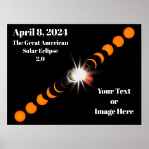 Affiche Éclipse solaire totale 2024