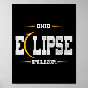 Affiche Éclipse solaire totale 2024