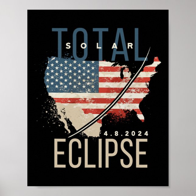 Affiche Éclipse solaire totale 2024 (Devant)