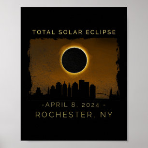 Affiche Éclipse Solaire Totale À Rochester New York
