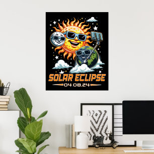 Affiche Éclipse solaire totale Avril 2024