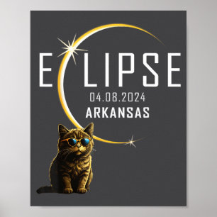 Affiche Éclipse solaire totale de l'Arkansas 2024 T-shirt