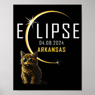 Affiche Éclipse solaire totale de l'Arkansas 2024 T-shirt