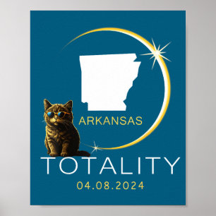 Affiche Éclipse solaire totale de l'Arkansas 2024 T-shirt