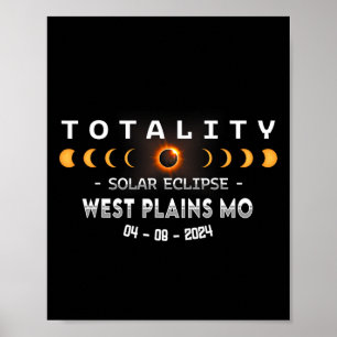 Affiche Éclipse solaire totale de West Plains Mo 2024