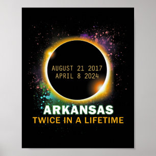 Affiche Éclipse Solaire Totale Deux Fois Dans Une Vie 2024